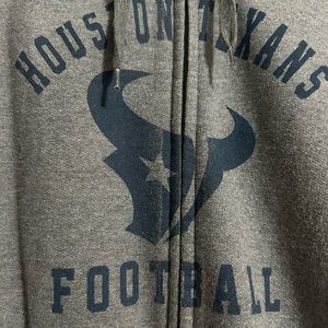 Ladies plus size Texans NFL hoodie size 2xl gray zipper drawstring